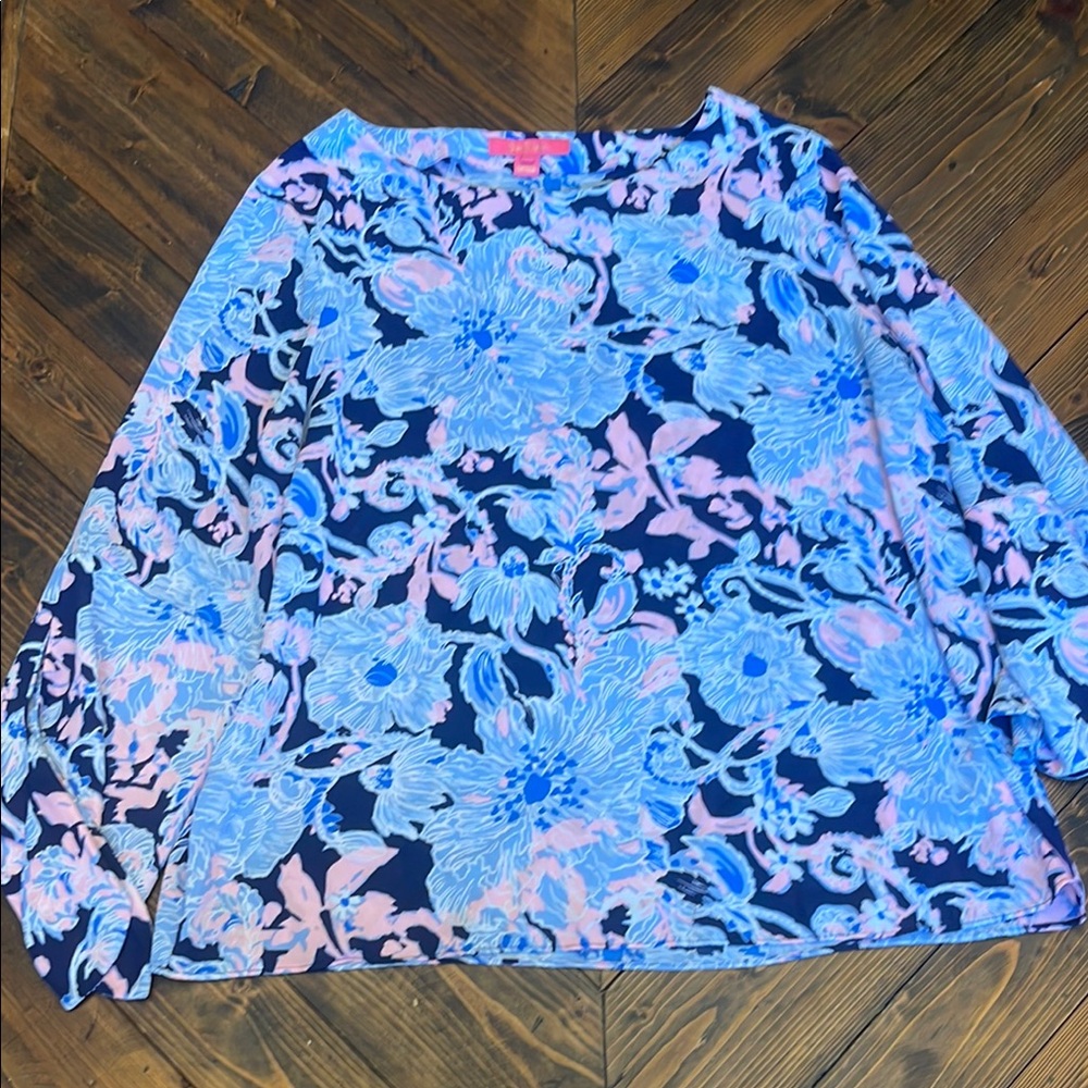 Lilly Pulitzer Bright Navy Langston Tie Top